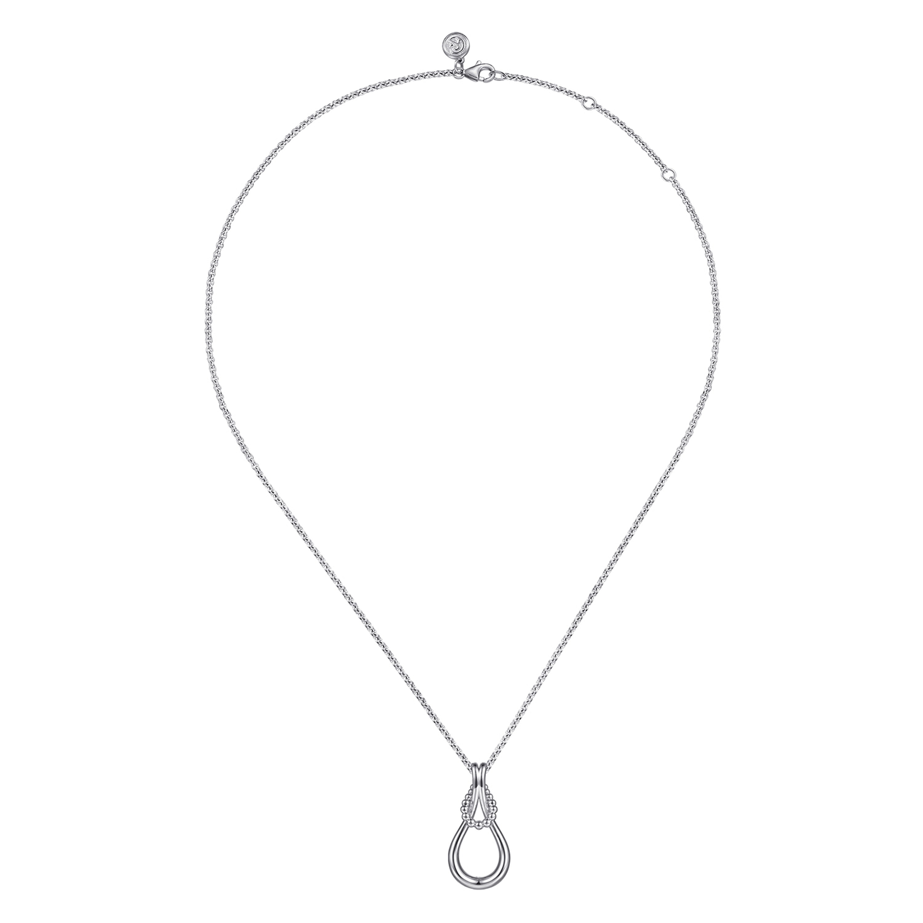 925 Sterling Silver Bujukan Stirrup Pendant necklace