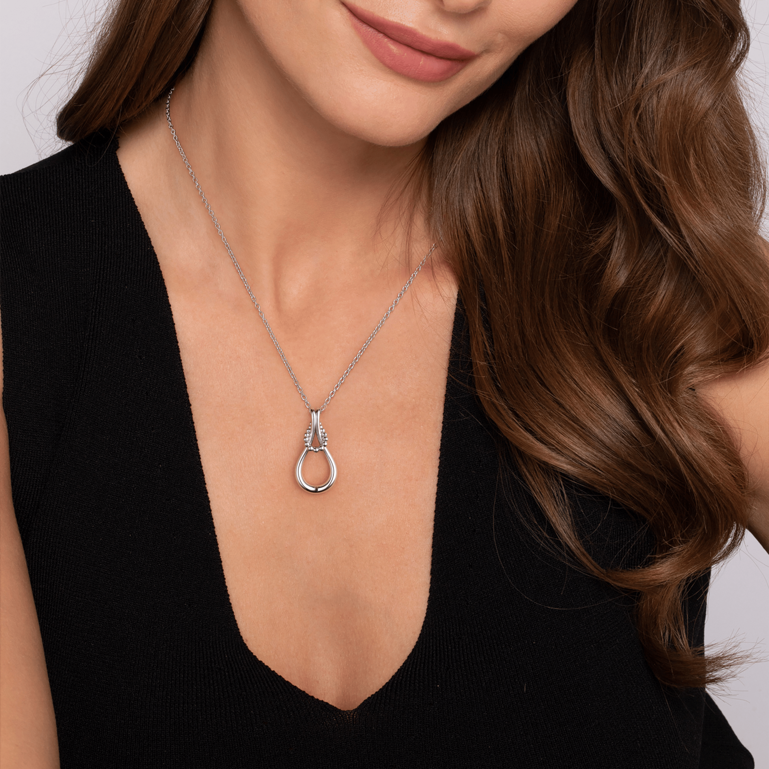 925 Sterling Silver Bujukan Stirrup Pendant necklace