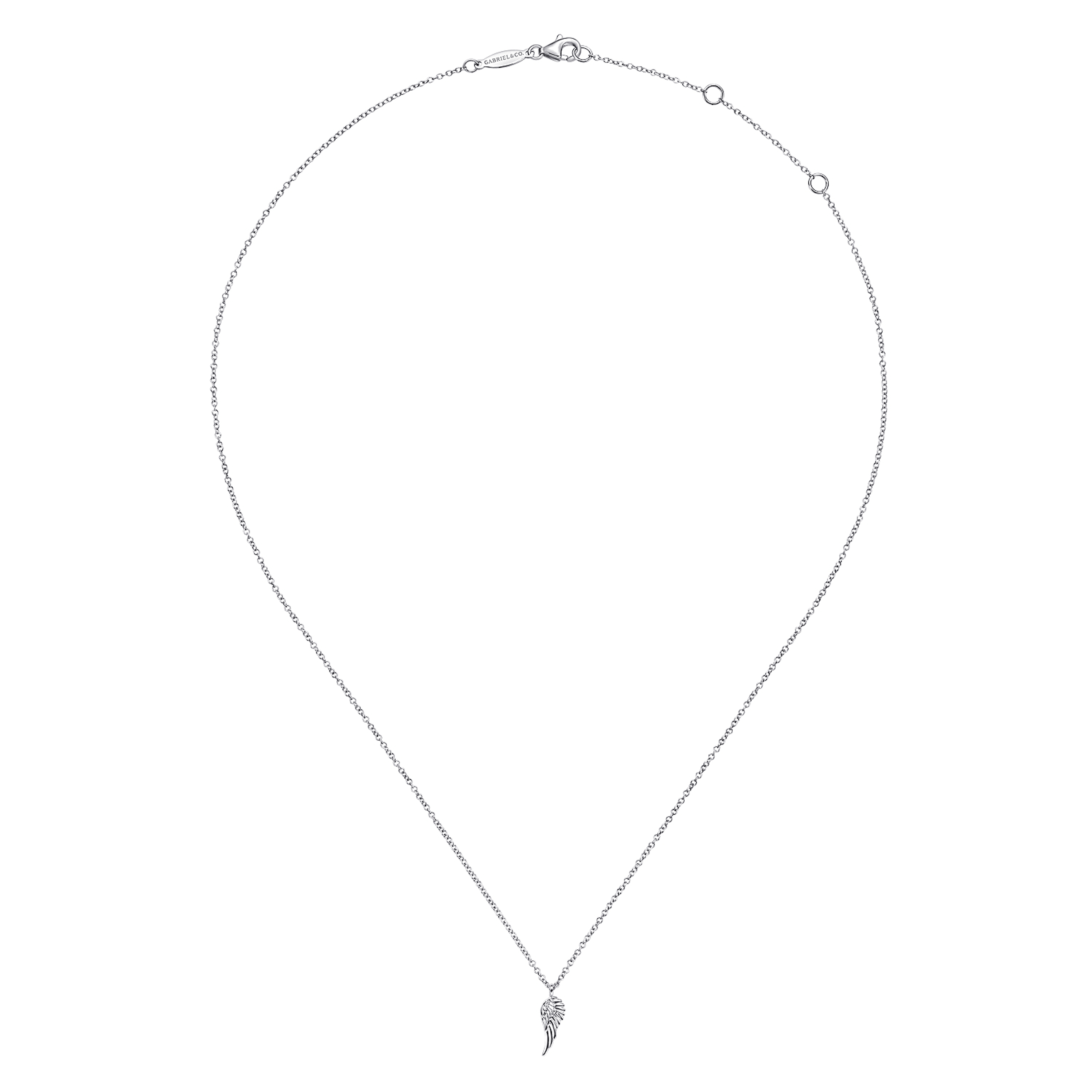 Pendant Necklace Angel Wings 925 Sterling Silver
