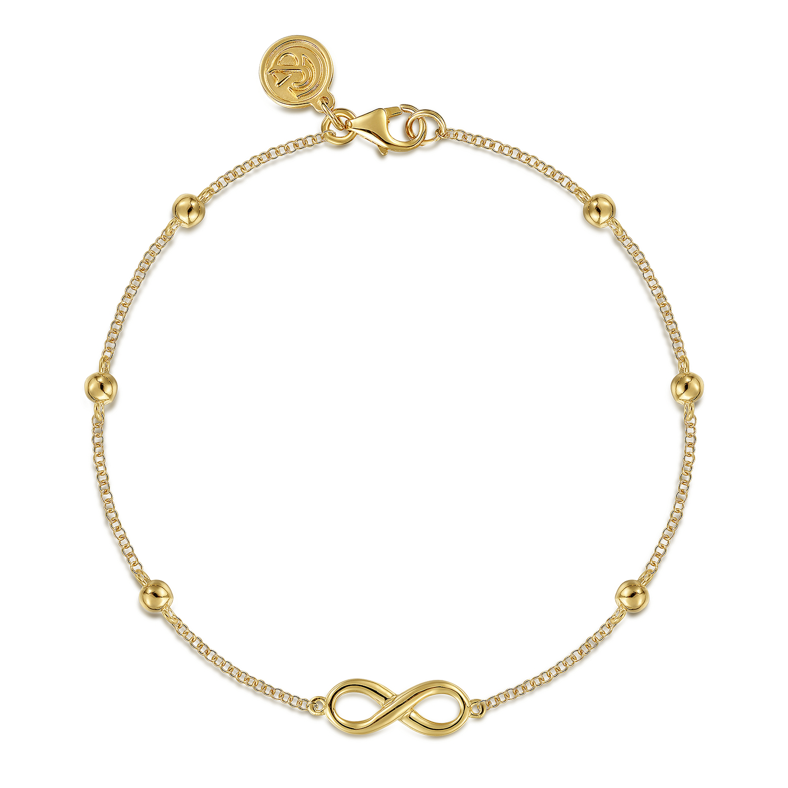 14K Yellow Gold Infinity Chain Bracelet-Bujukan