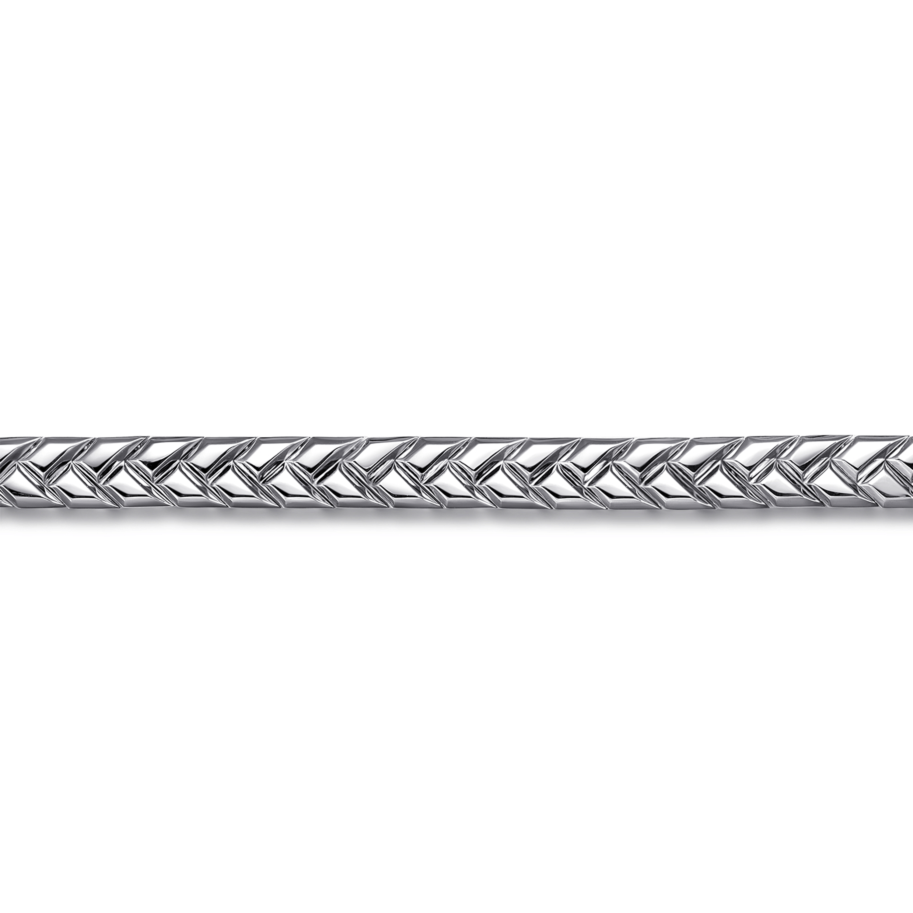 925 Sterling Silver Men's Solid Chain Bracelet Herringbone