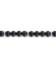 925 Sterling Silver and 6mm Black Onyx Beaded Bracelet