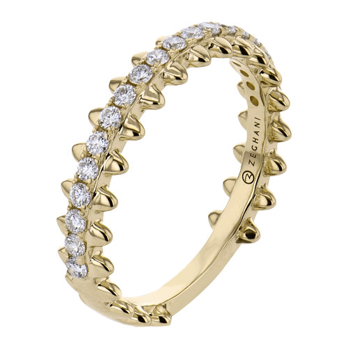 14K Yellow Gold Diamond Accented Wedding Band
