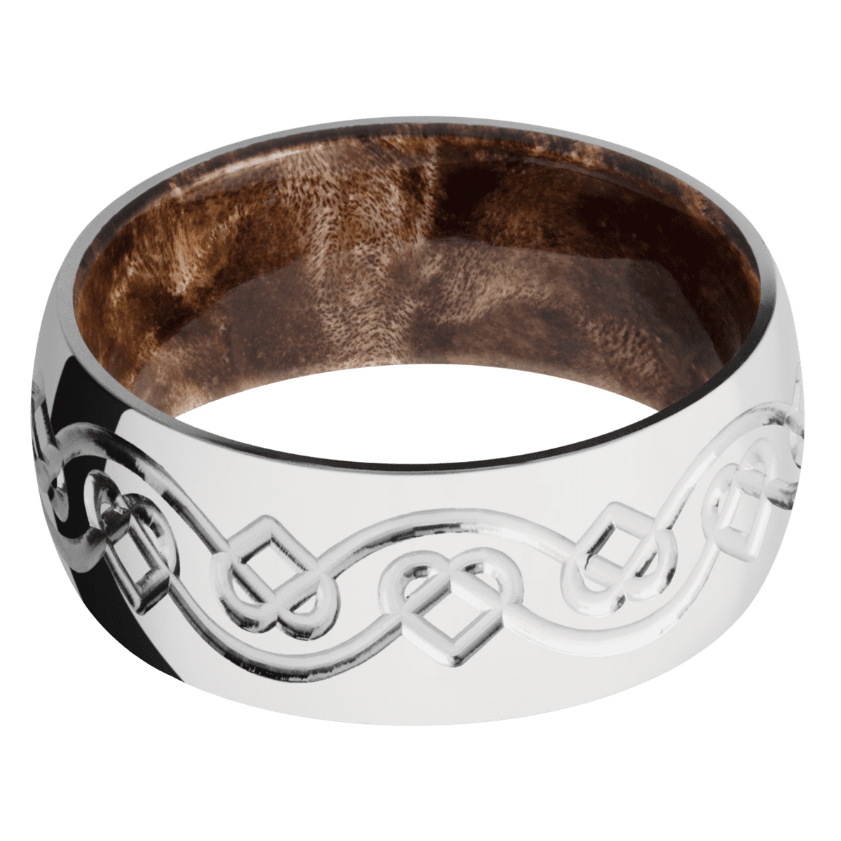 Cobalt Chrome + Polish Finish + Maple Burl