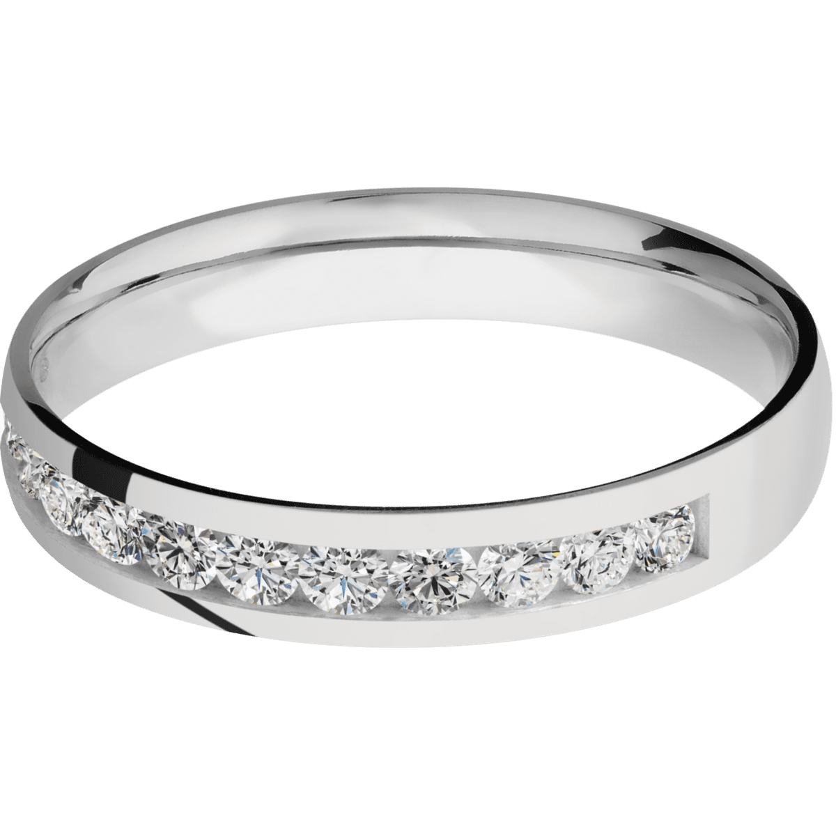 14K White Gold + Polish Finish