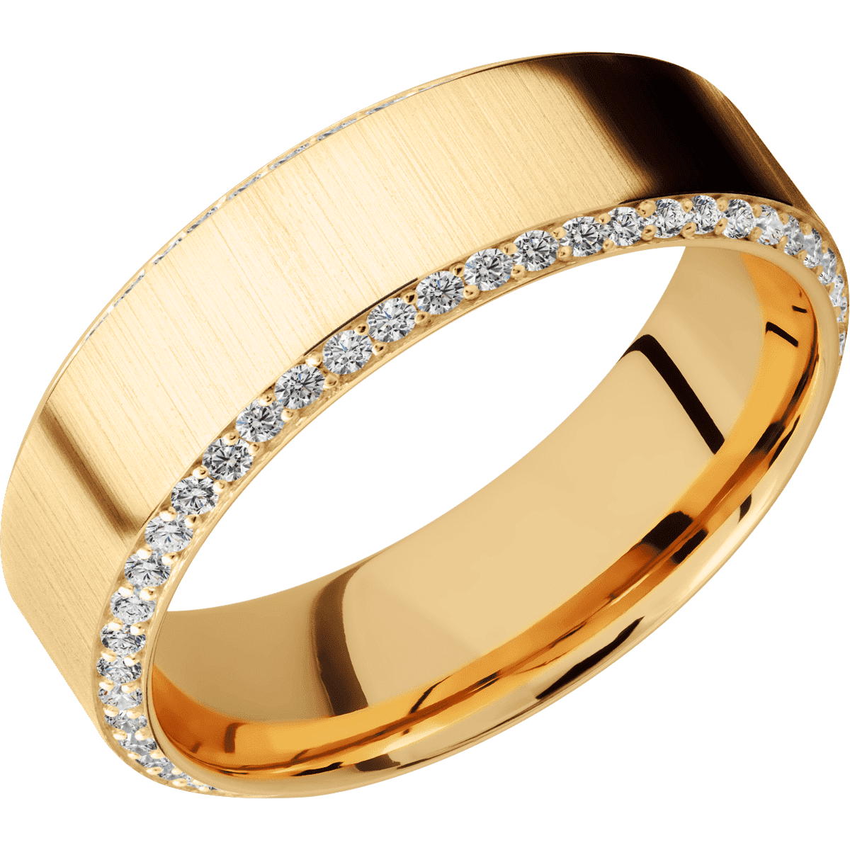 14K Yellow Gold + Crosssatin , Polish Finish