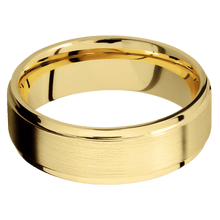 10K Yellow Gold + Satin , Polish Finish