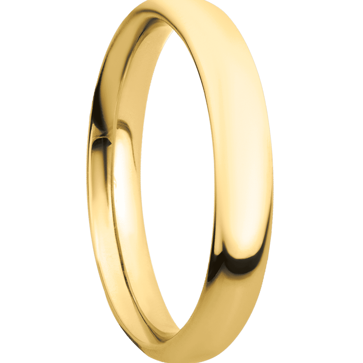 14K Yellow Gold + Polish Finish