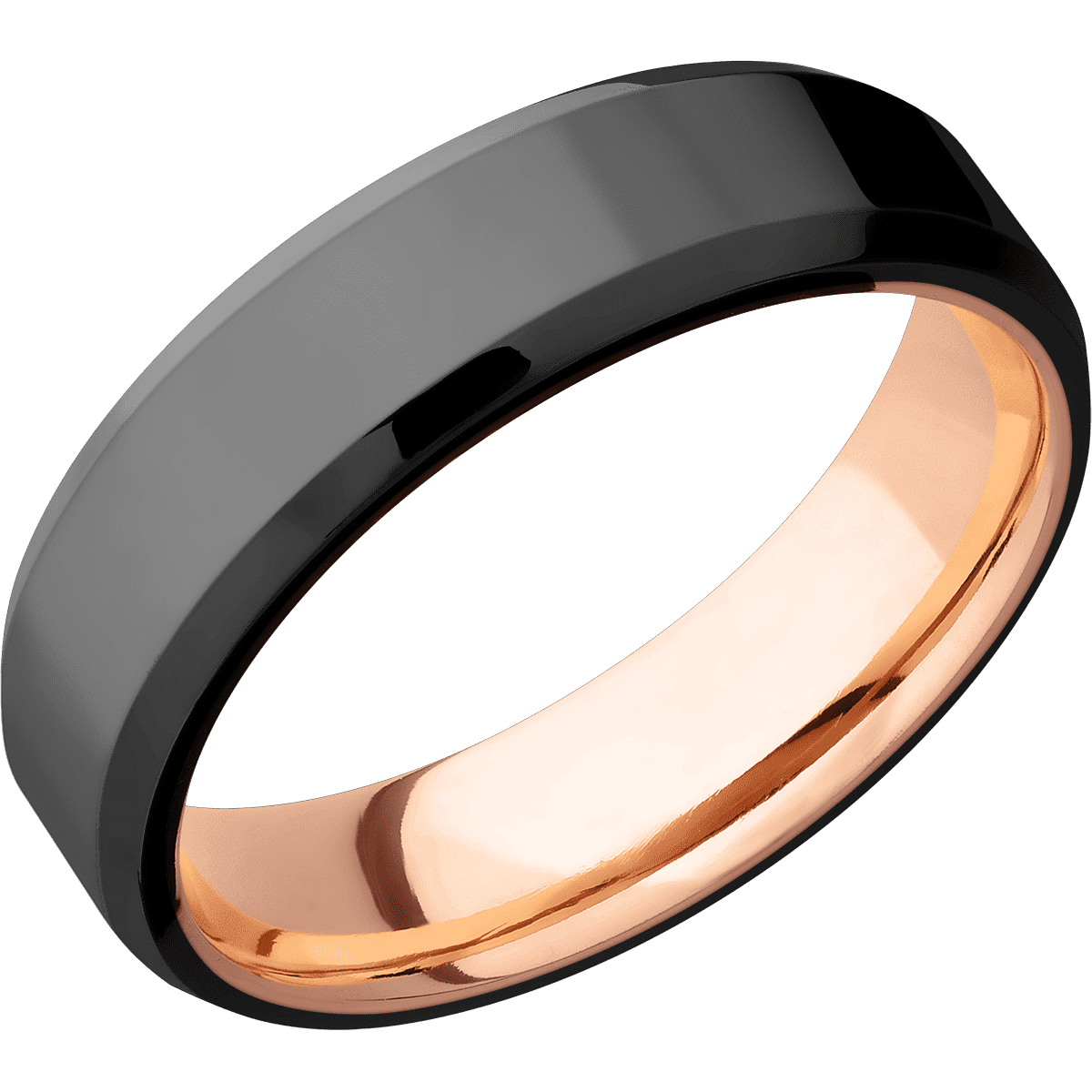 Zirconium + Polish , Polish Finish + 14K Rose Gold