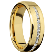 14K Yellow Gold + Satin , Polish Finish