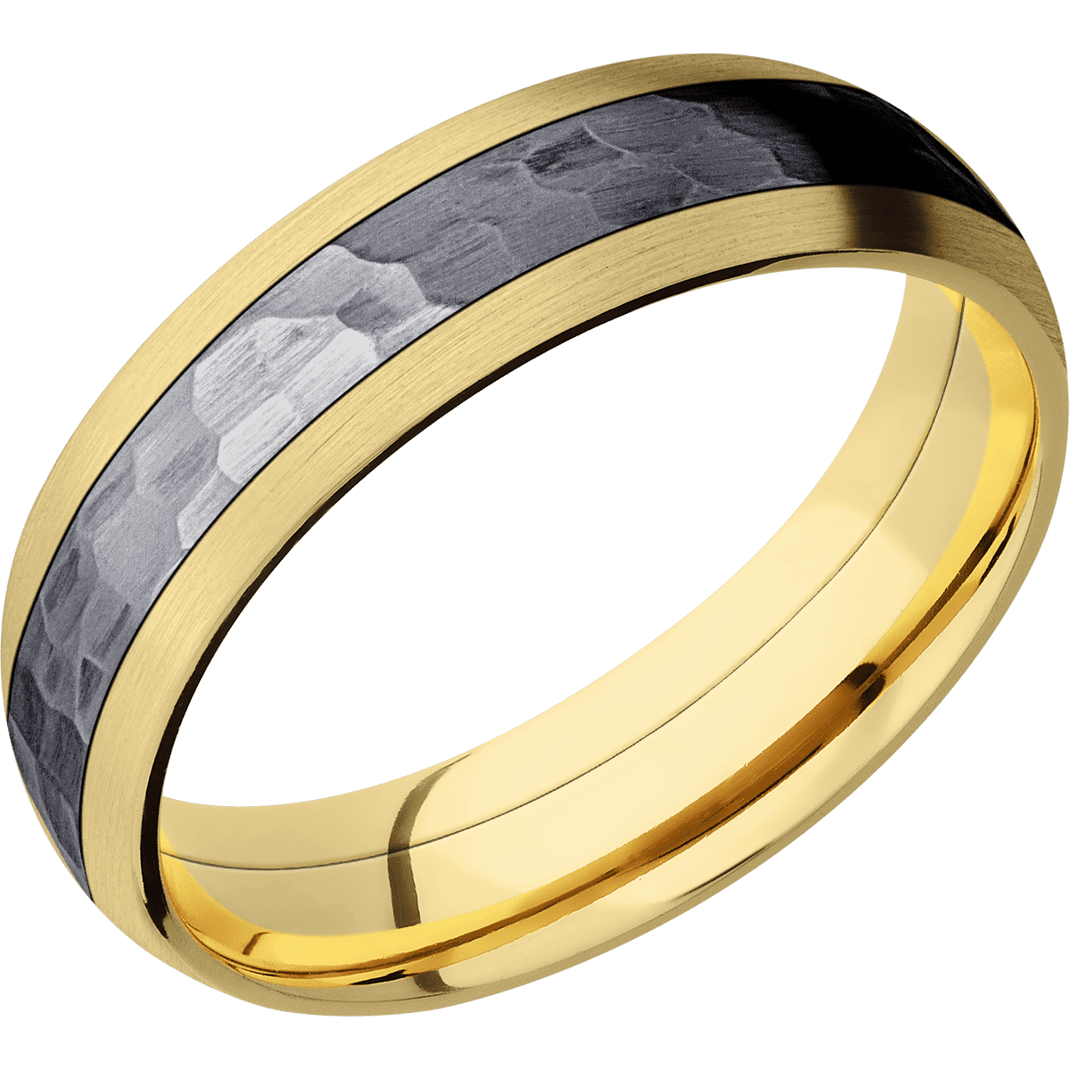 14K Yellow Gold + Satin Finish