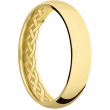 14K Yellow Gold + Polish Finish