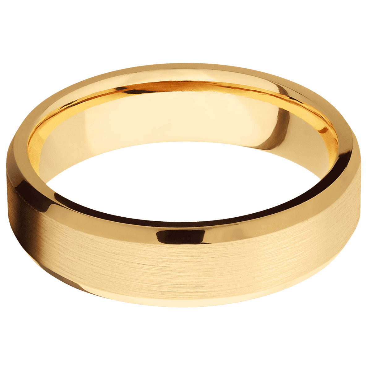 14K Yellow Gold + Satin , Polish Finish