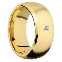 14K Yellow Gold + Satin , Polish Finish