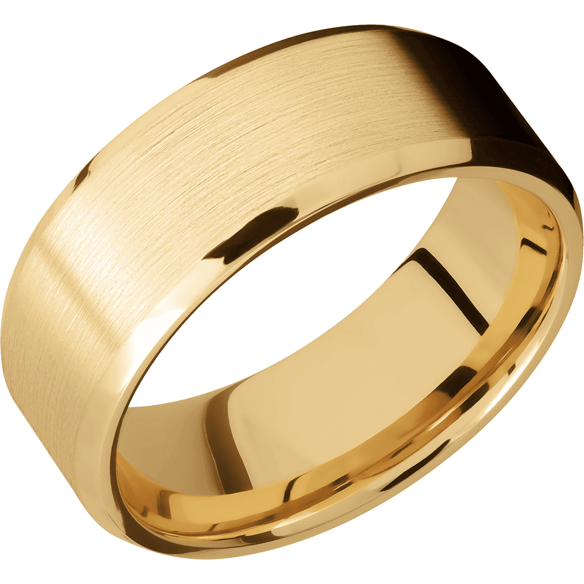 10K Yellow Gold + Satin , Polish Finish