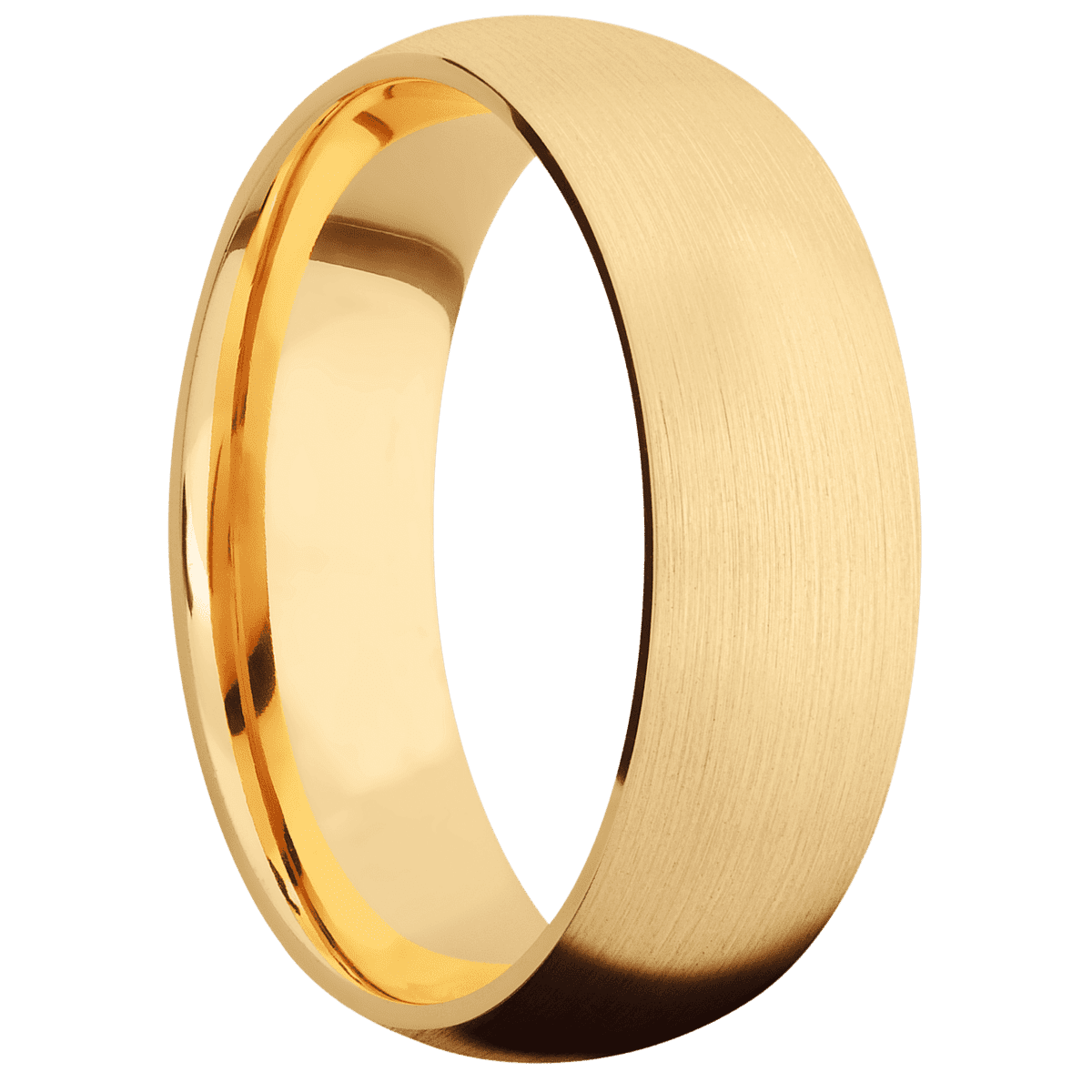 10K Yellow Gold + Satin Finish