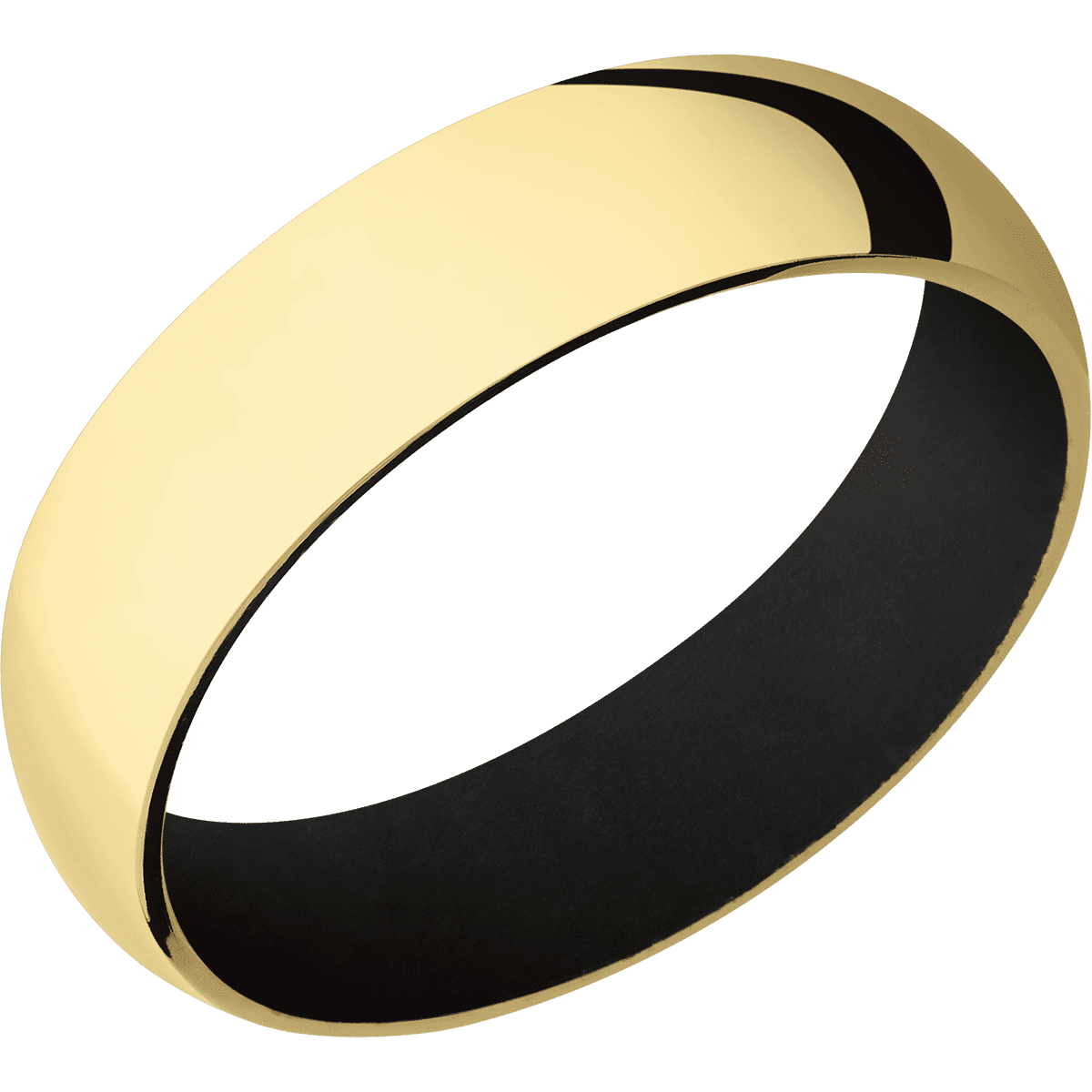 14K Yellow Gold + Polish Finish + Black