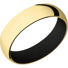 14K Yellow Gold + Polish Finish + Black