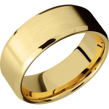 14K Yellow Gold + Satin , Polish Finish