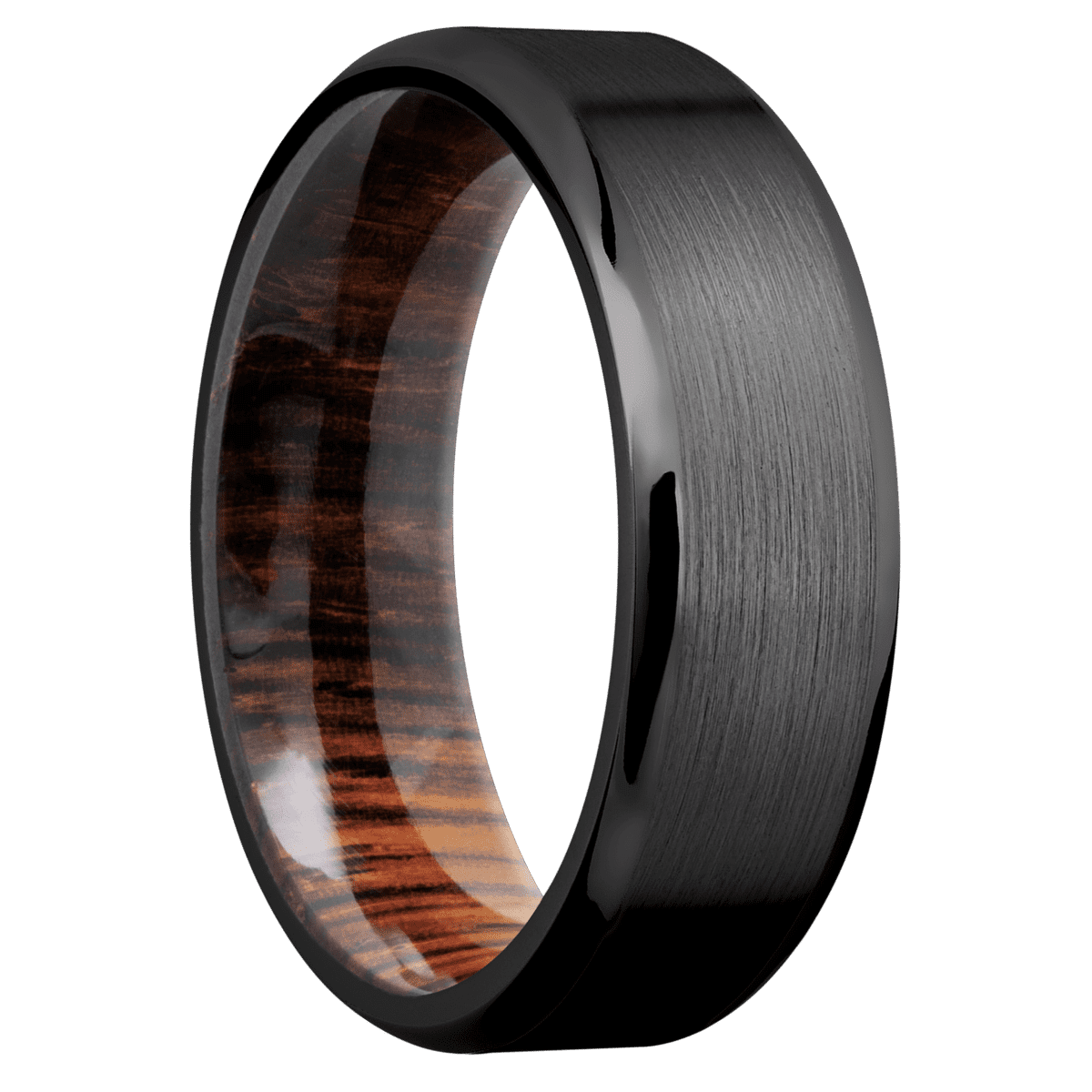 Zirconium + Satin , Polish Finish + Cocobolo