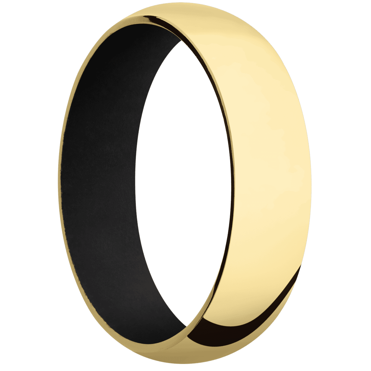 14K Yellow Gold + Polish Finish + Black