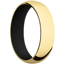 14K Yellow Gold + Polish Finish + Black