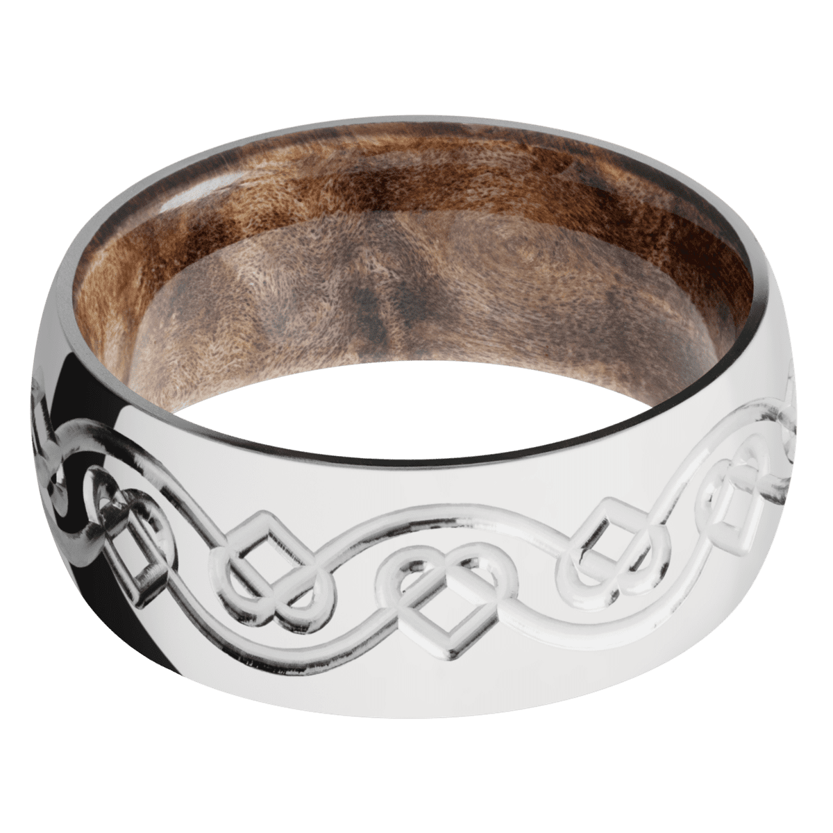 Cobalt Chrome + Polish Finish + Maple Burl