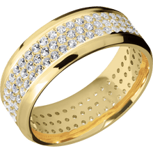 14K Yellow Gold + Satin , Polish Finish