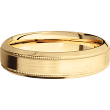 14K Yellow Gold + Satin , Polish Finish