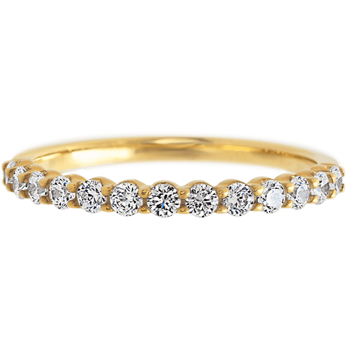 14K Yellow Gold band with 13 Round Lab Grown Diamond (ST) having TCW-.39