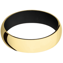 14K Yellow Gold + Polish Finish + Black