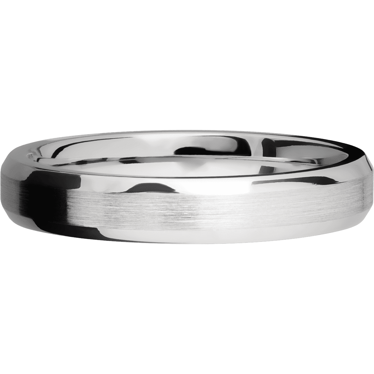 14K White Gold + Satin , Polish Finish