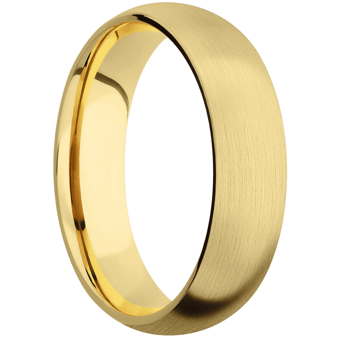 14K Yellow Gold + Satin Finish