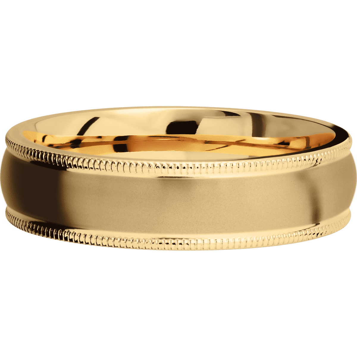 14K Yellow Gold + Sand Finish