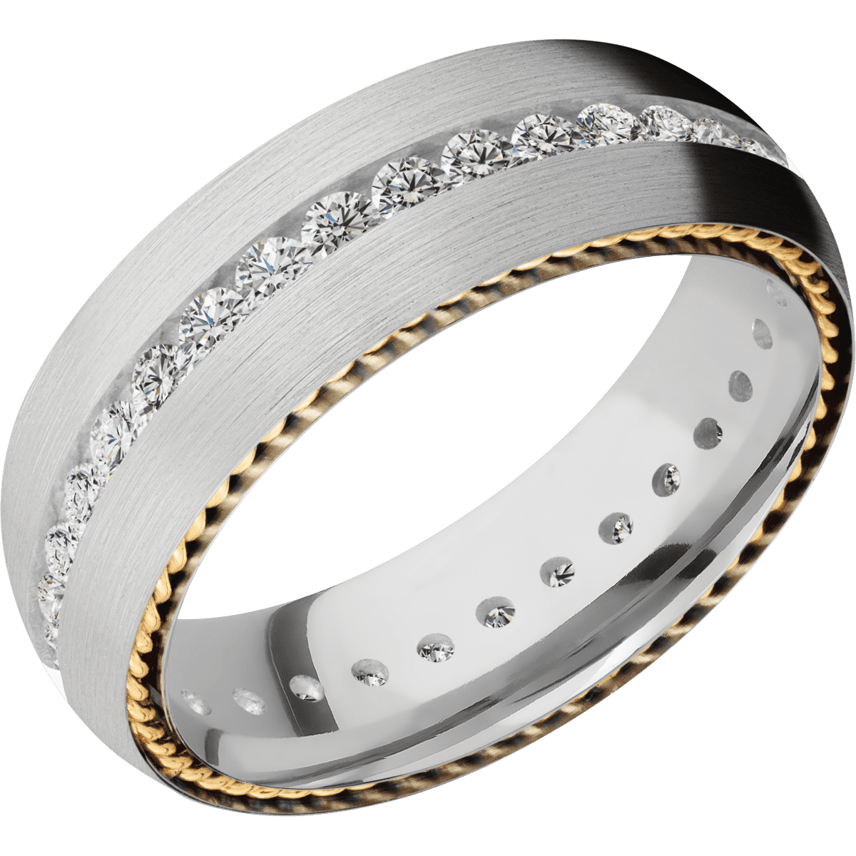 14K White Gold + Satin Finish