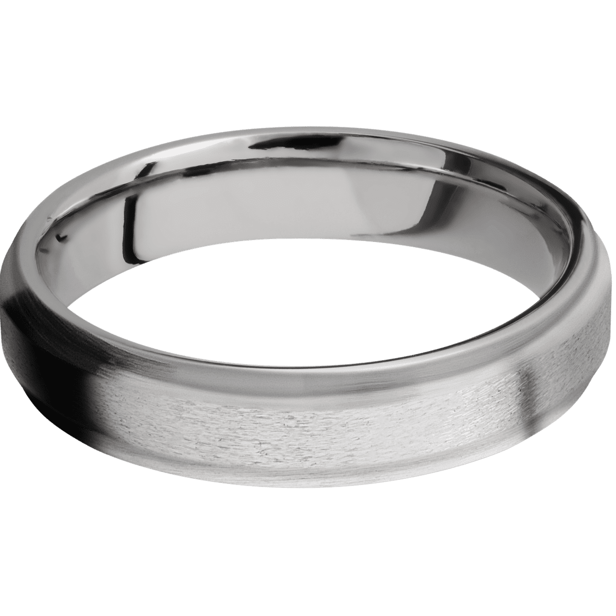 14K White Gold + Stone , Satin Finish