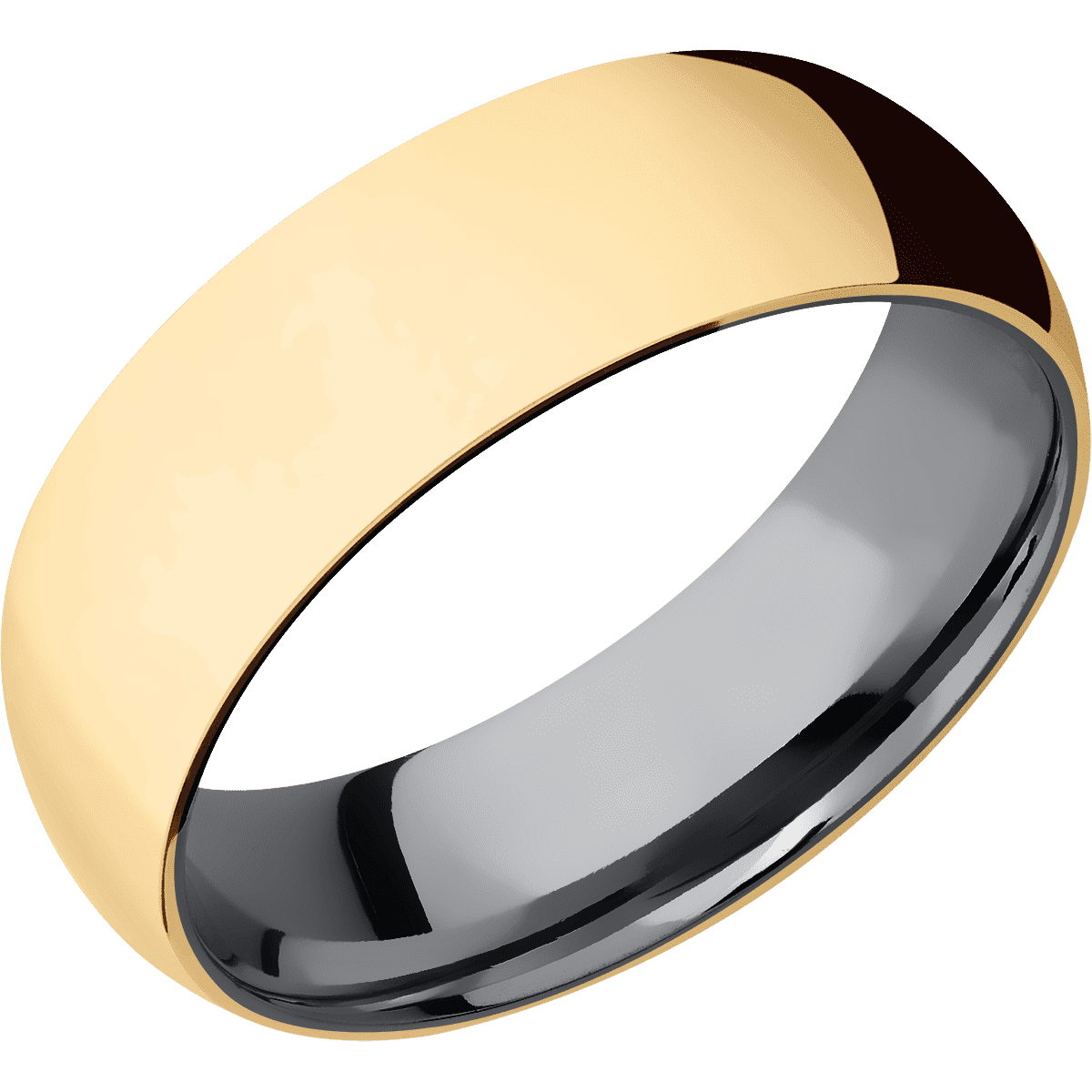 14K Yellow Gold + Polish Finish + Tantalum