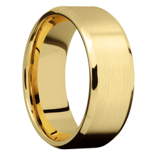14K Yellow Gold + Satin , Polish Finish
