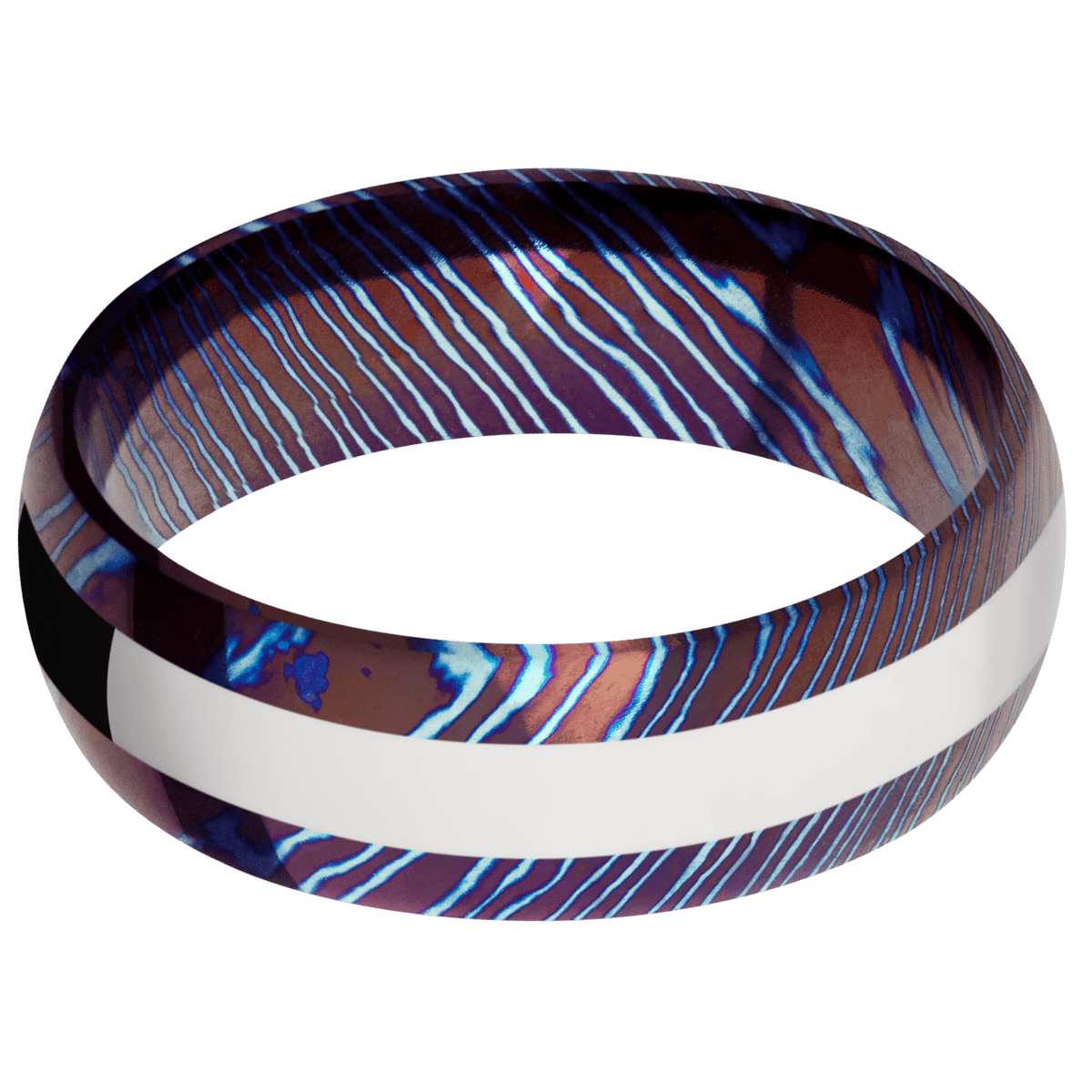 Titanium Damascus + Polish Finish