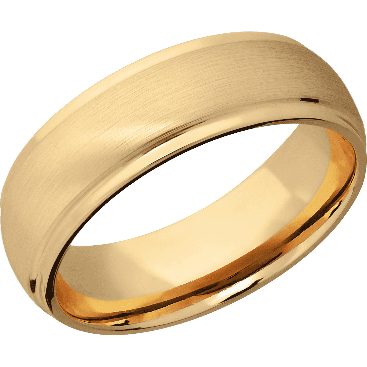 14K Yellow Gold + Satin , Polish Finish