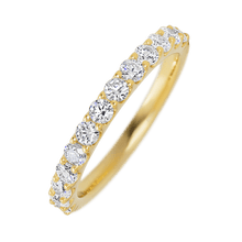 14K Yellow Gold band with 13 Round Lab Grown Diamond having TCW-.65