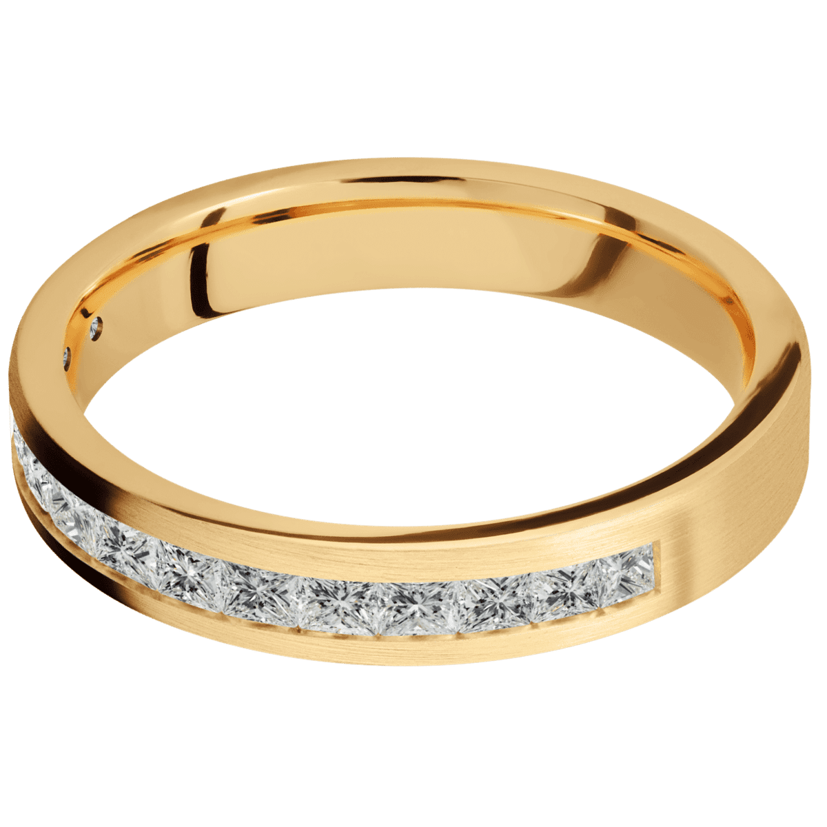 14K Yellow Gold + Satin Finish