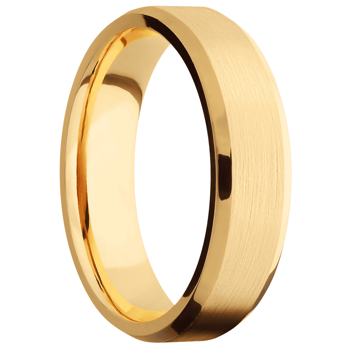 14K Yellow Gold + Satin , Polish Finish