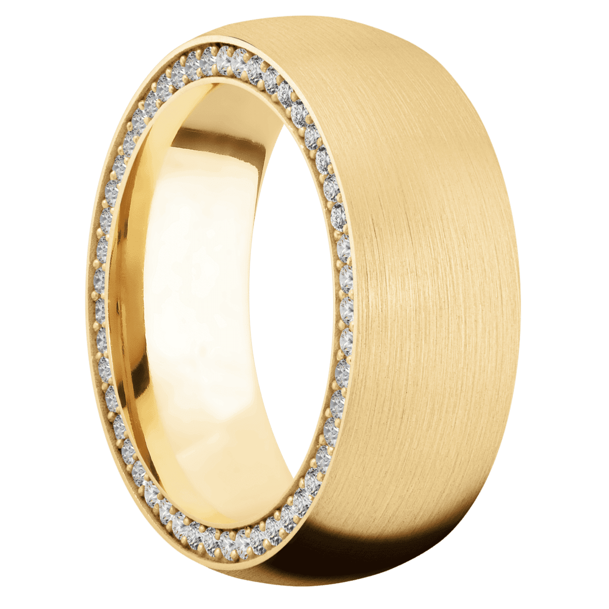 10K Yellow Gold + Satin Finish