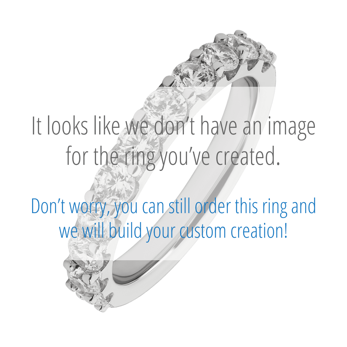 18K White Gold band with 11 Round Lab Grown Diamond having TCW-1.1