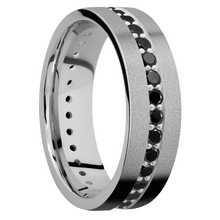 10K White Gold + Sand Finish