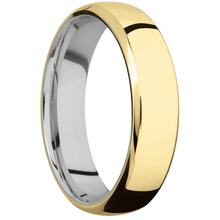 14K Yellow Gold + Polish , Polish Finish + Palladium Silver