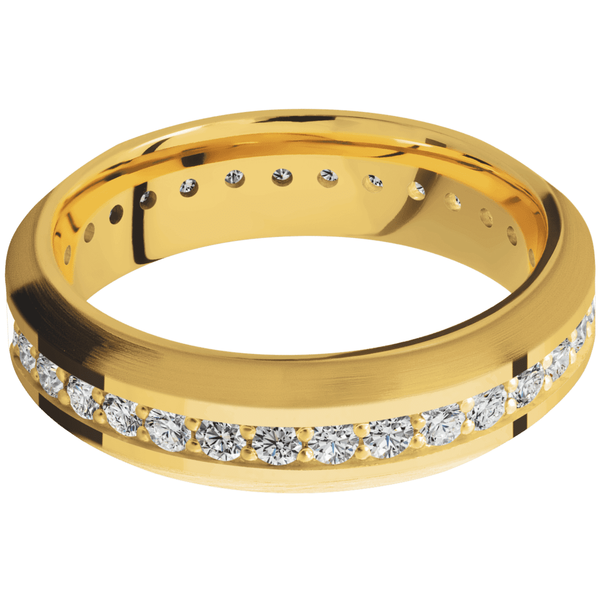 18K Yellow Gold + Polish , Satin Finish
