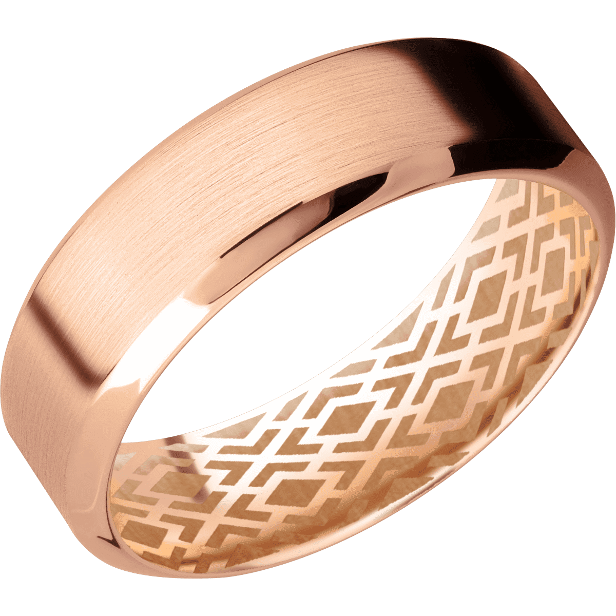 14K Rose Gold + Satin , Polish Finish