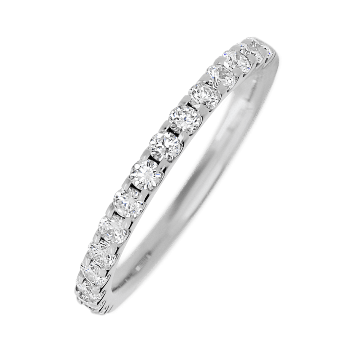 Platinum band with 15 Round Diamond (ST) having TCW-.45